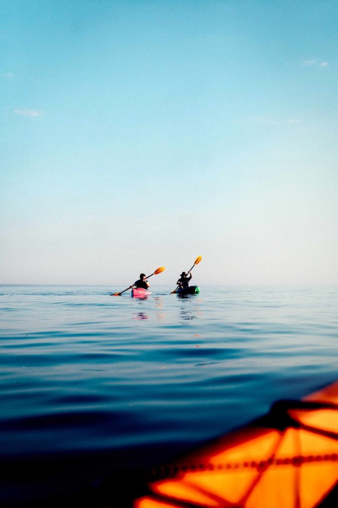 kayak dans la baie de Concarneau