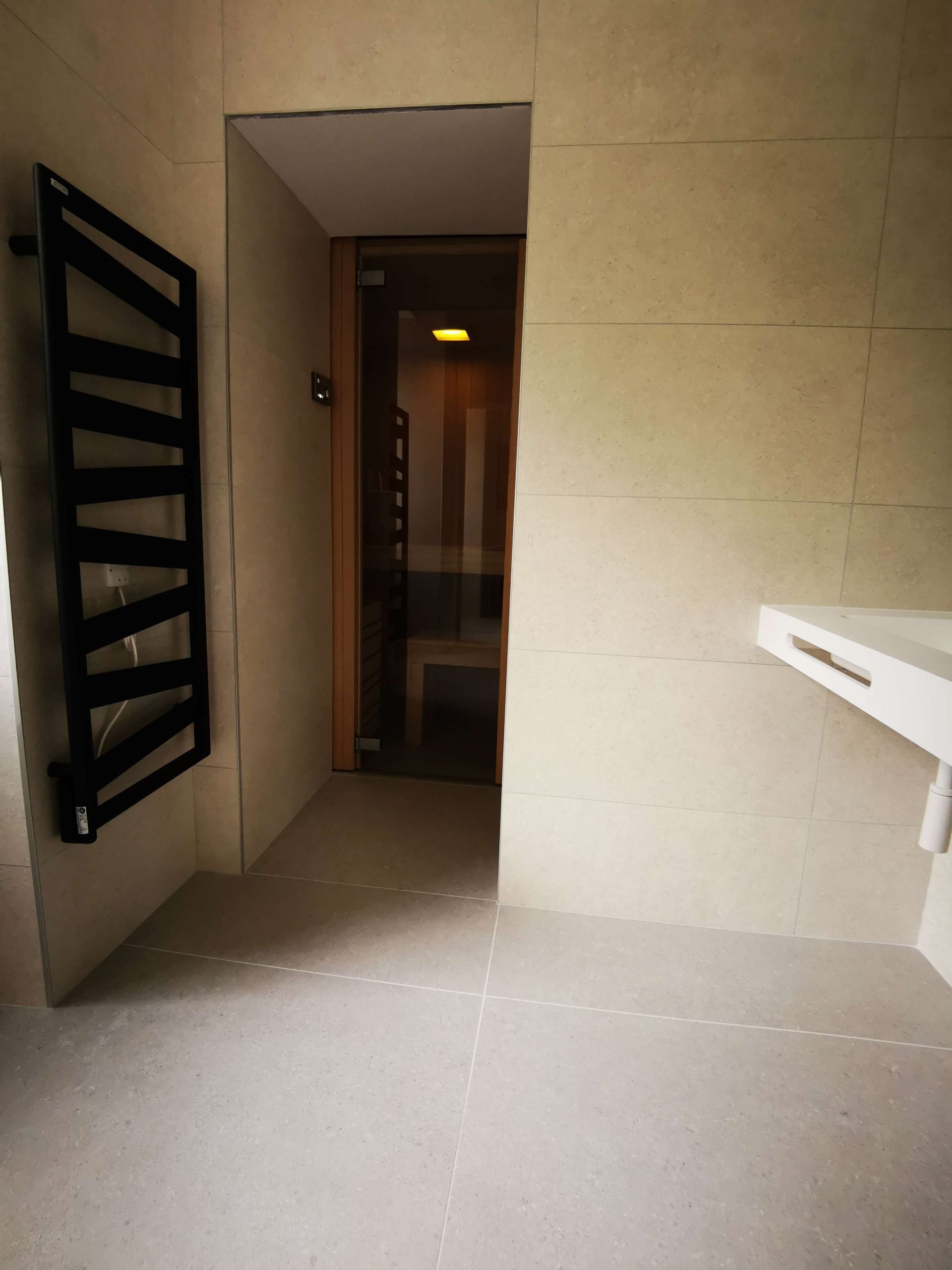 zoom sur le sauna de l'appartement